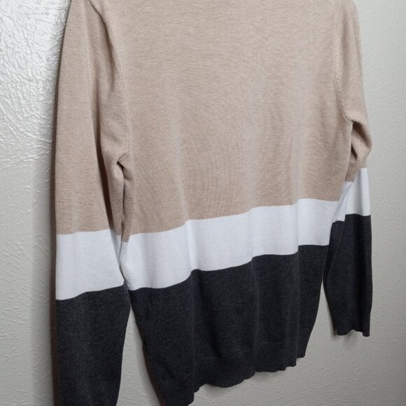 CALVIN KLEIN color block turtleneck sweater size M - Picture 6 of 9